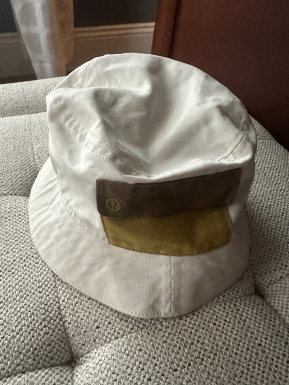 Lululemon On My Level Bucket Hat with Brown and Yellow Accents